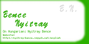 bence nyitray business card
